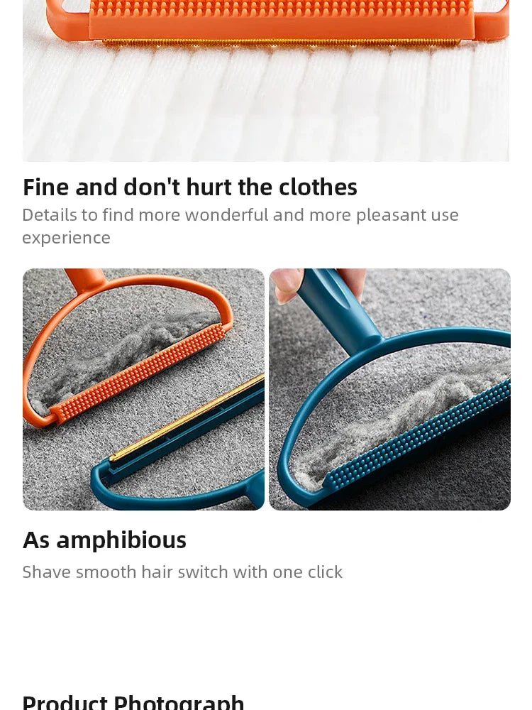 Portable Double Sided Clothes Lint Roller For Pet Hair Removal