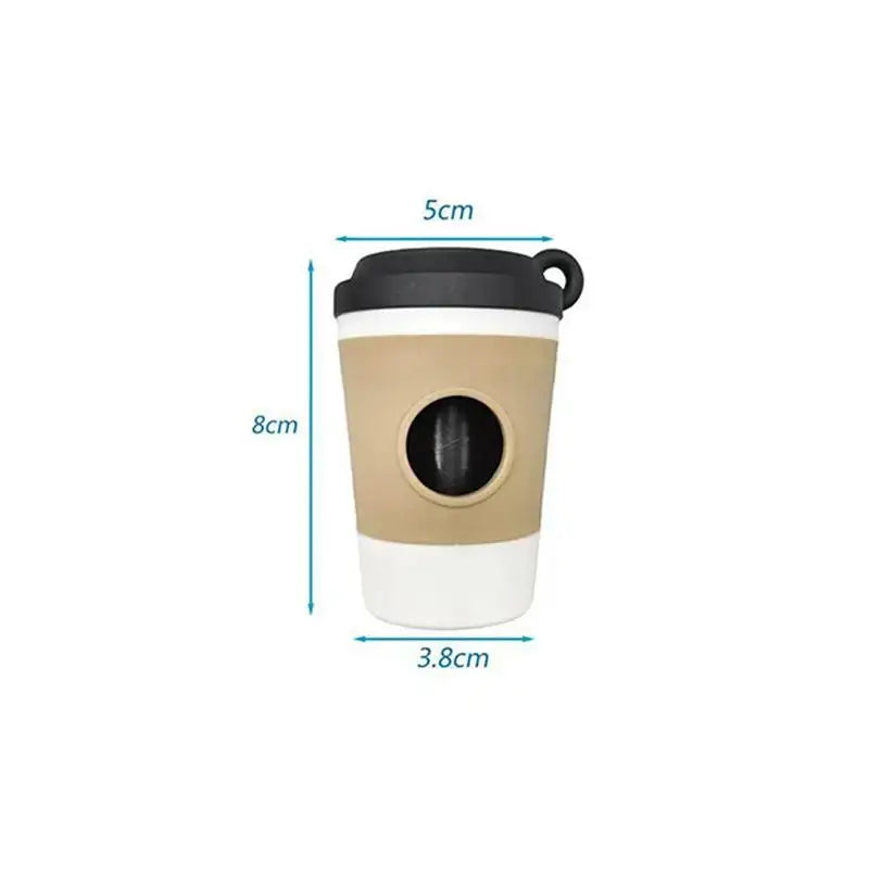 Portable Coffee Cup Shaped Pet Waste Bag Dispenser Dog Walking