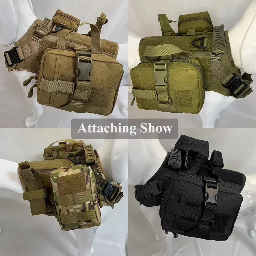 Petavel Dog Tactical Molle Pouch Set Harness Belt Military Gear