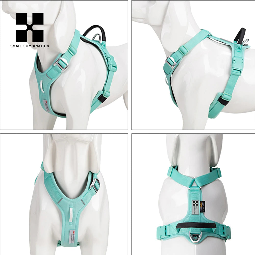 SMALL COMBINATION Reflective No Pull Dog Harness and Leash Set