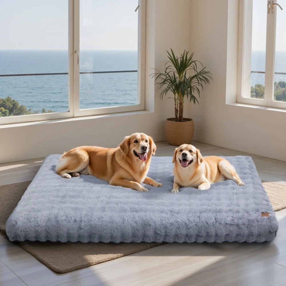 Borwart Ultra Plush Washable Dog Crate Bed With Removable Cover
