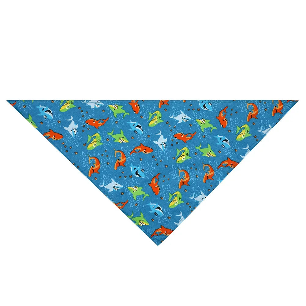 Washable Fruit Floral Dog Bandana Soft Adjustable Pet Scarf