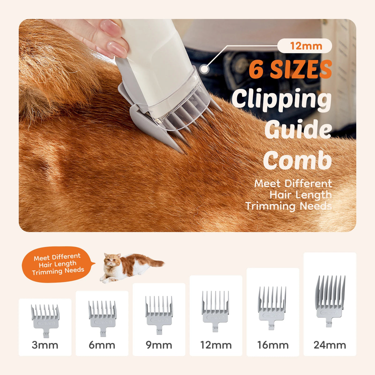 JHK Professional Cordless Pet Grooming Vacuum Kit Clipper Tools