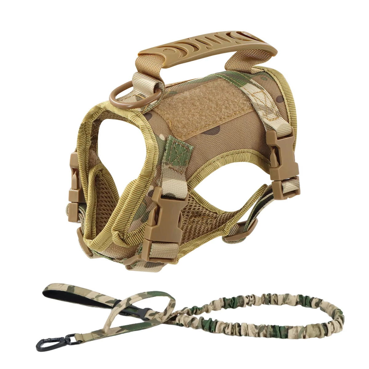 PetraVel Tactical Dog Harness Leash Set With Quick Release Buckle