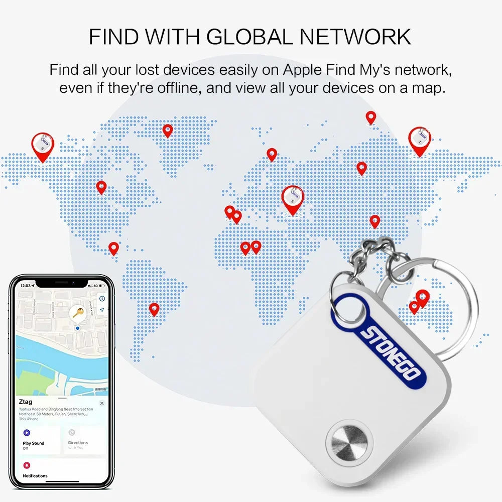 STONEGO Bluetooth GPS Tracker For Keys Pets And Luggage Locator