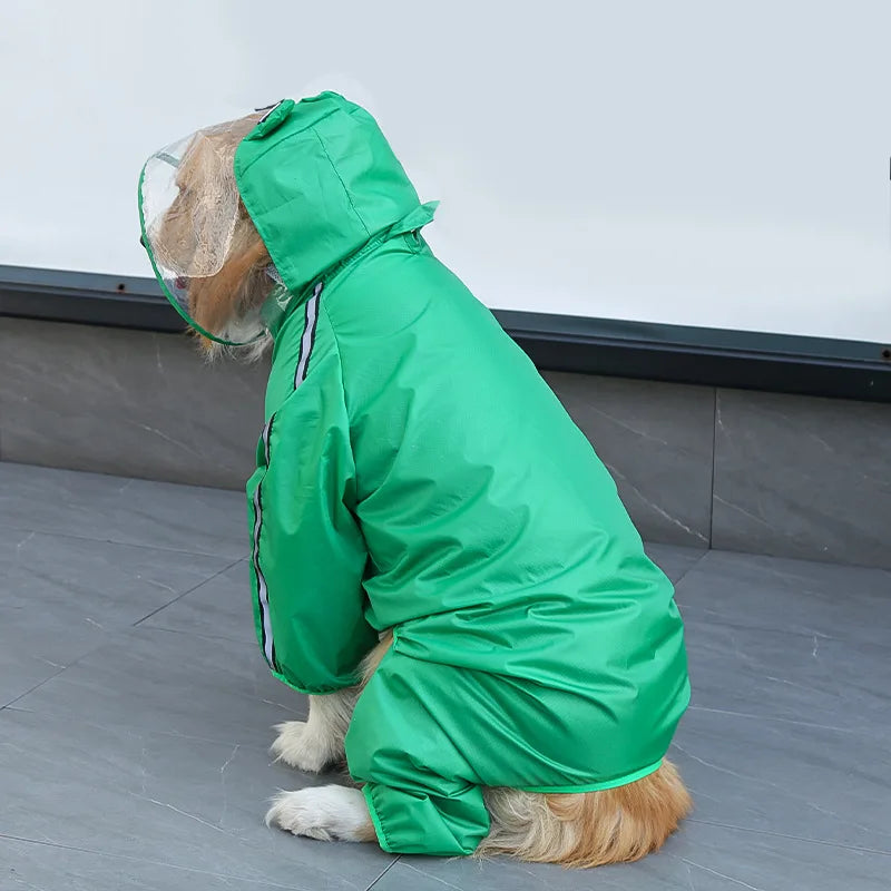 Waterproof Reflective Hooded Raincoat For Dogs And Cats