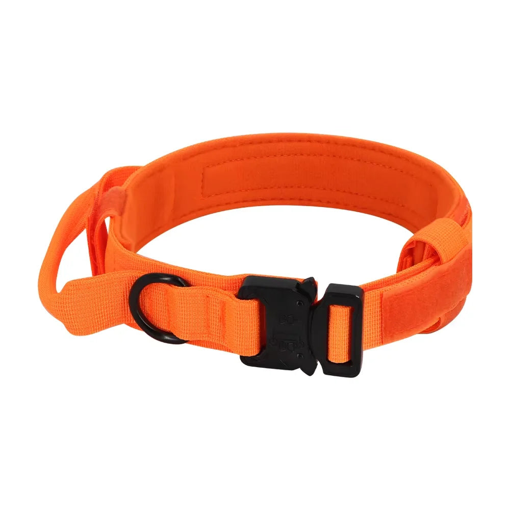 PetraVel Adjustable Tactical Dog Collar And Nylon Leash Set