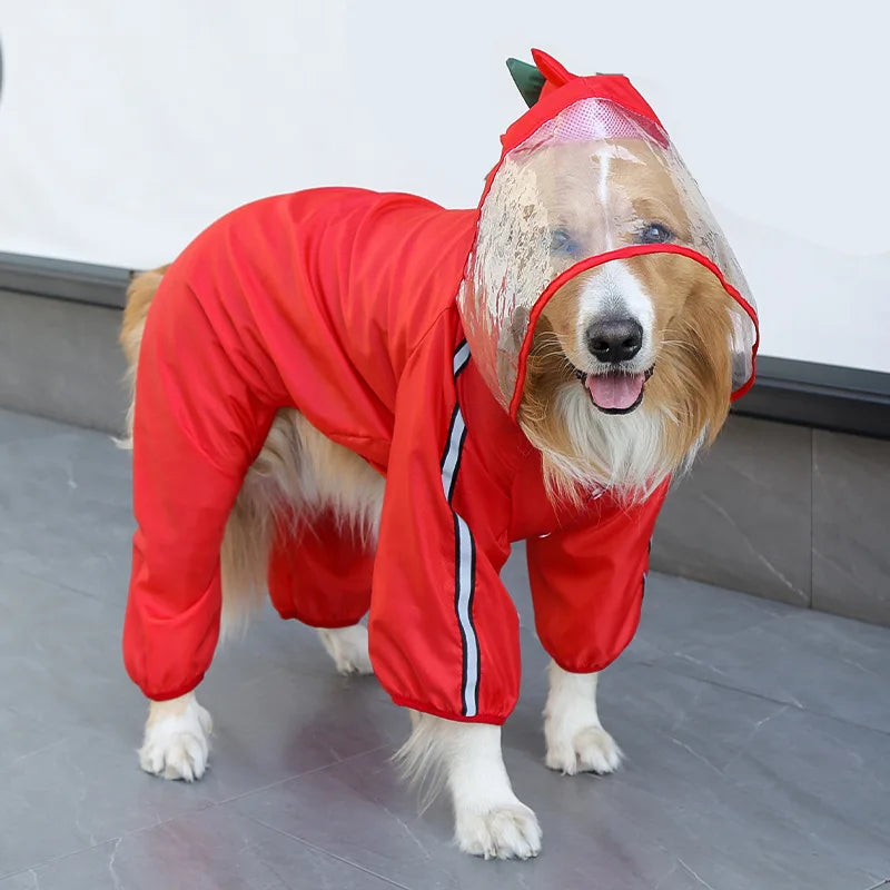 Waterproof Reflective Hooded Raincoat For Dogs And Cats