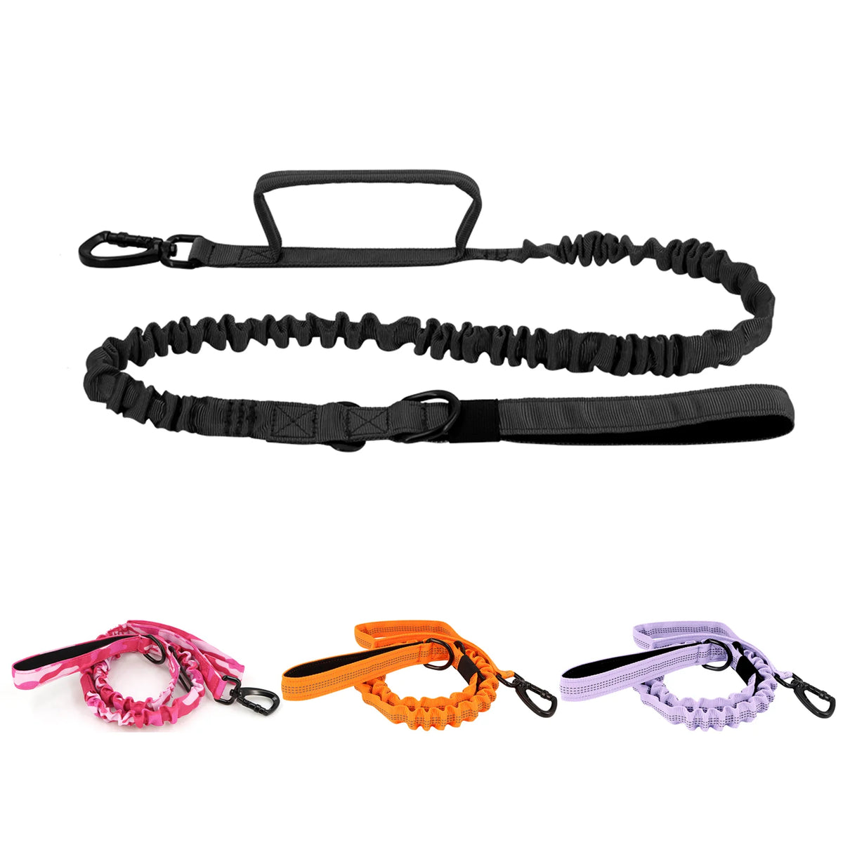 PETRAVEL Adjustable Military Dog Leash With Quick Release Control Handles