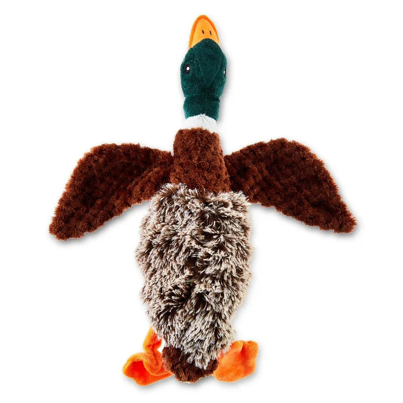 Plush Duck Dog Toy With Honking Squeaker For Chew Play