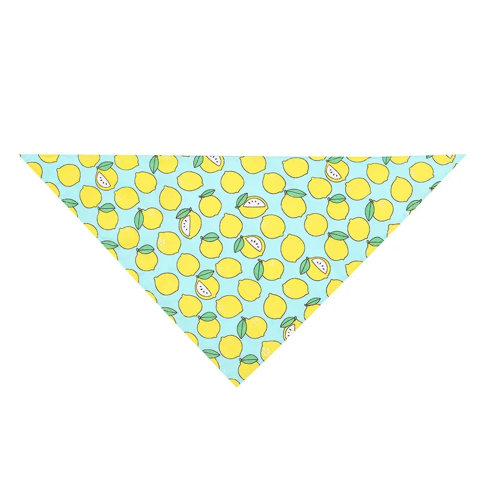 Washable Fruit Floral Dog Bandana Soft Adjustable Pet Scarf