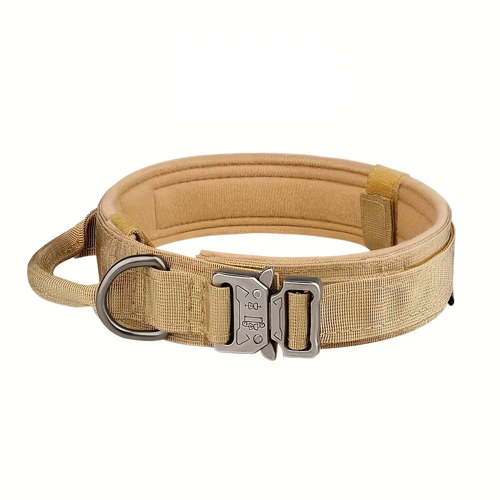 PetraVel Adjustable Tactical Dog Collar And Nylon Leash Set
