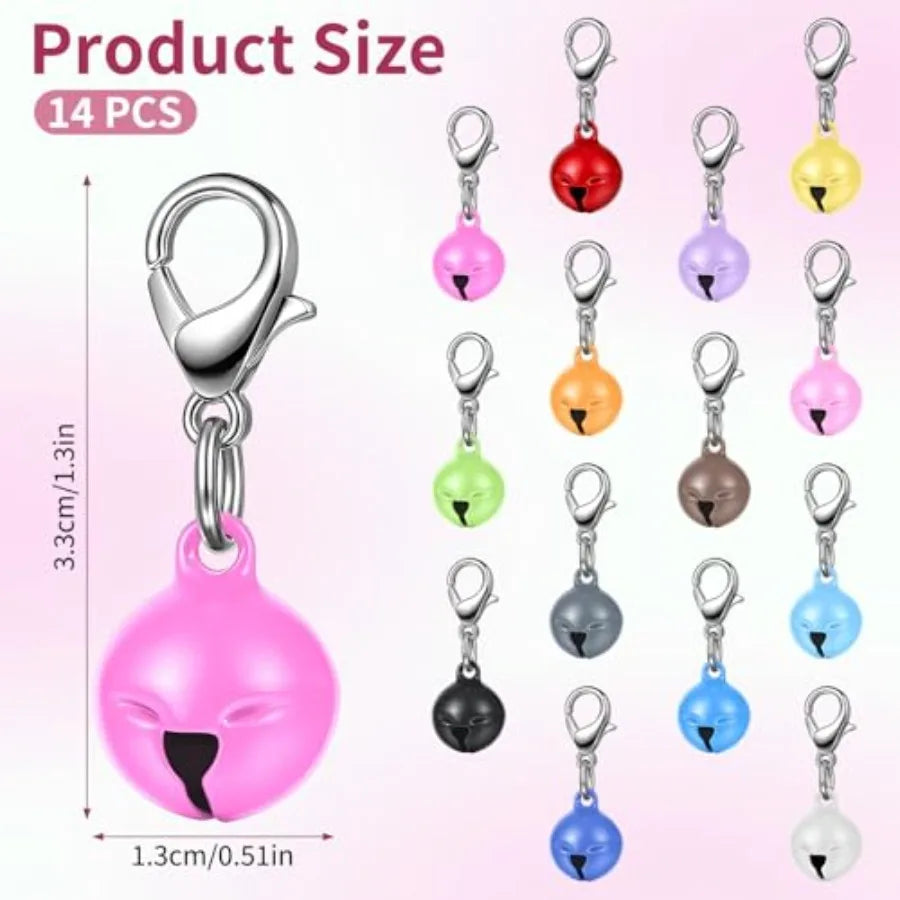 Pet Collar Bells With Key Ring Clasps For Small Pets