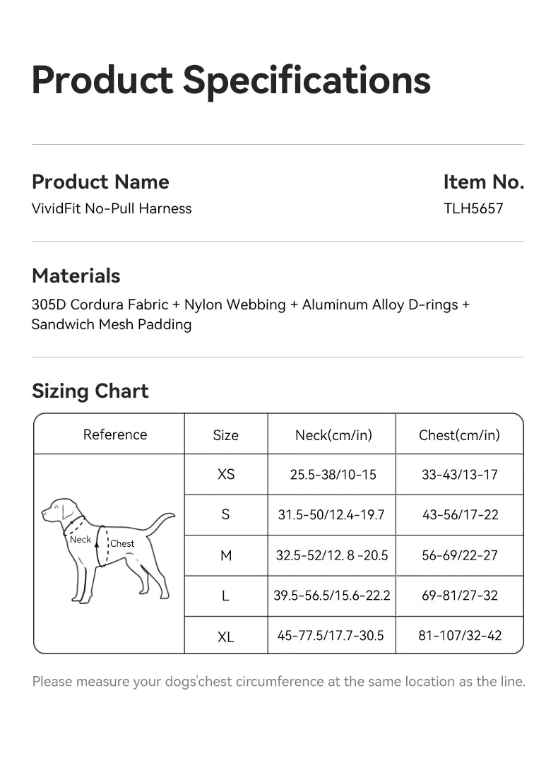 Truelove Reflective No Pull Dog Harness for Training and Walking
