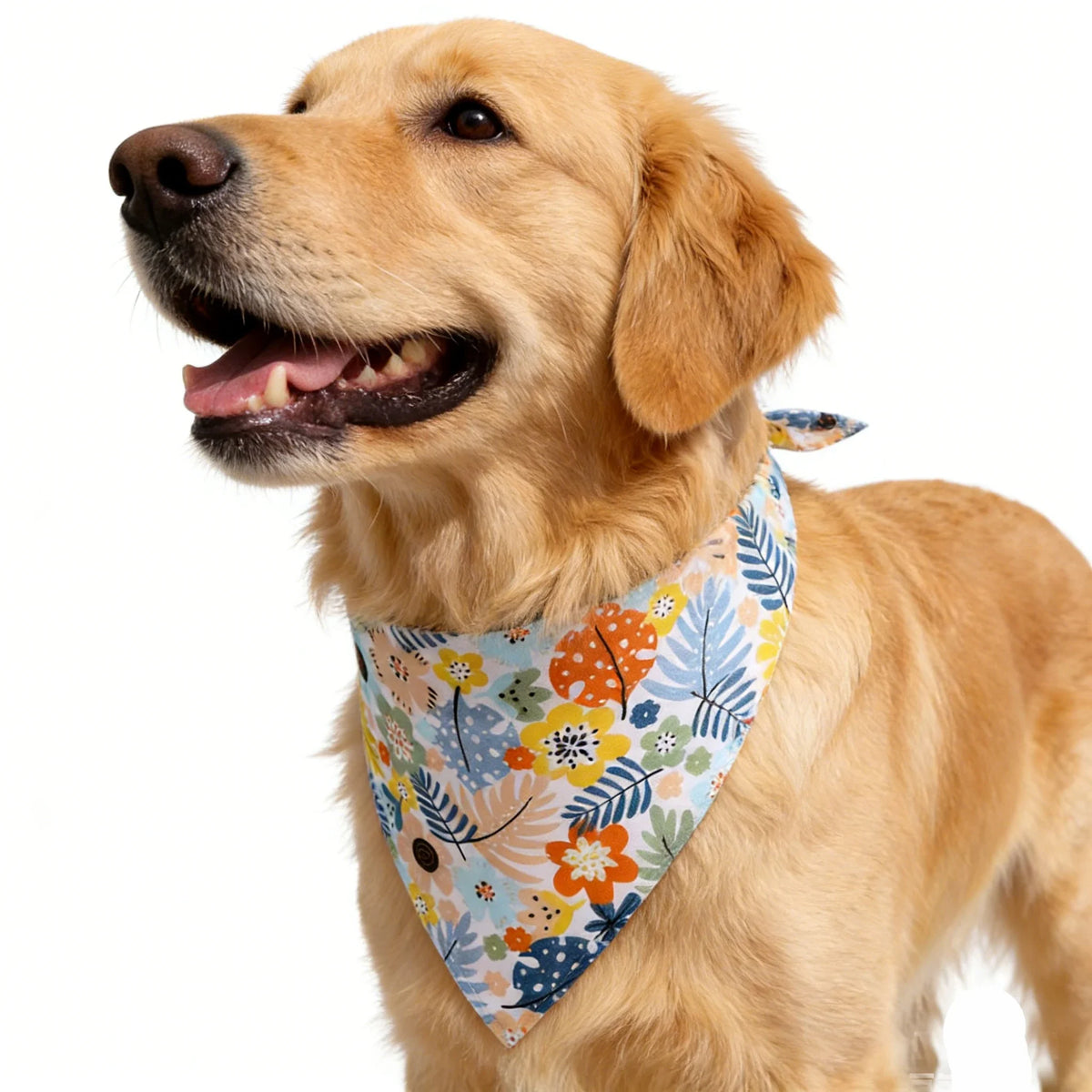 Washable Fruit Floral Dog Bandana Soft Adjustable Pet Scarf