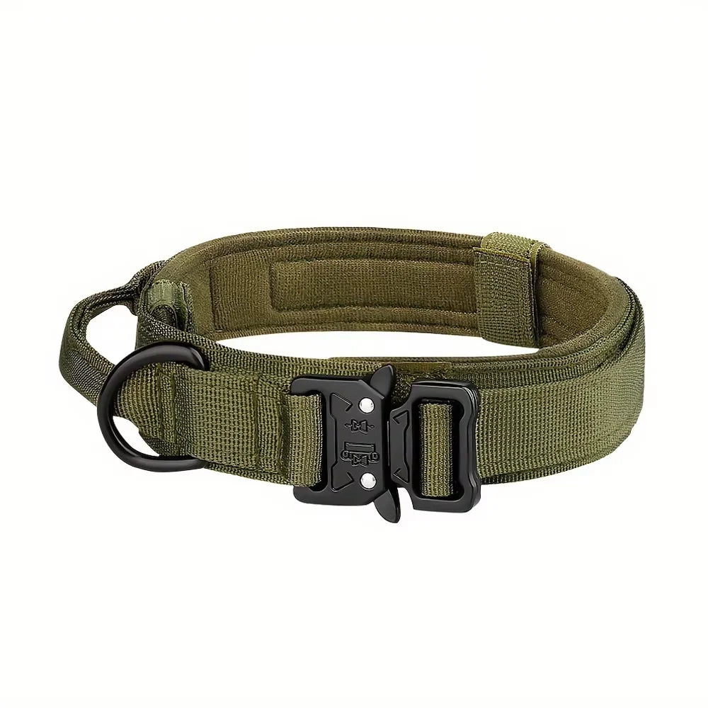 PetraVel Adjustable Tactical Dog Collar And Nylon Leash Set