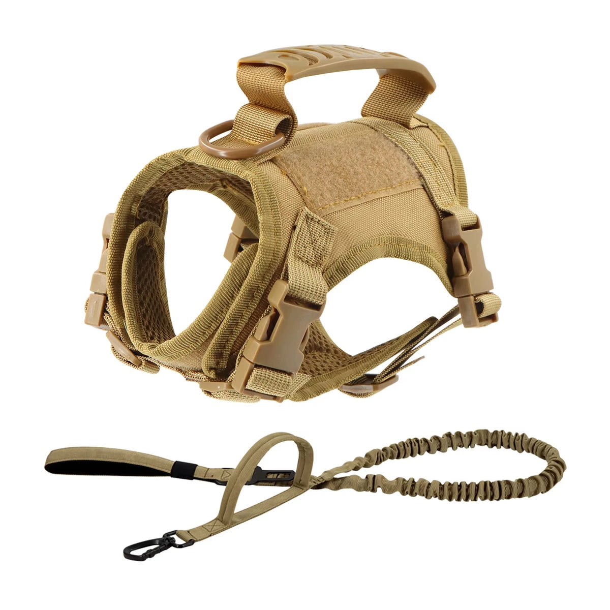 PetraVel Tactical Dog Harness Leash Set With Quick Release Buckle