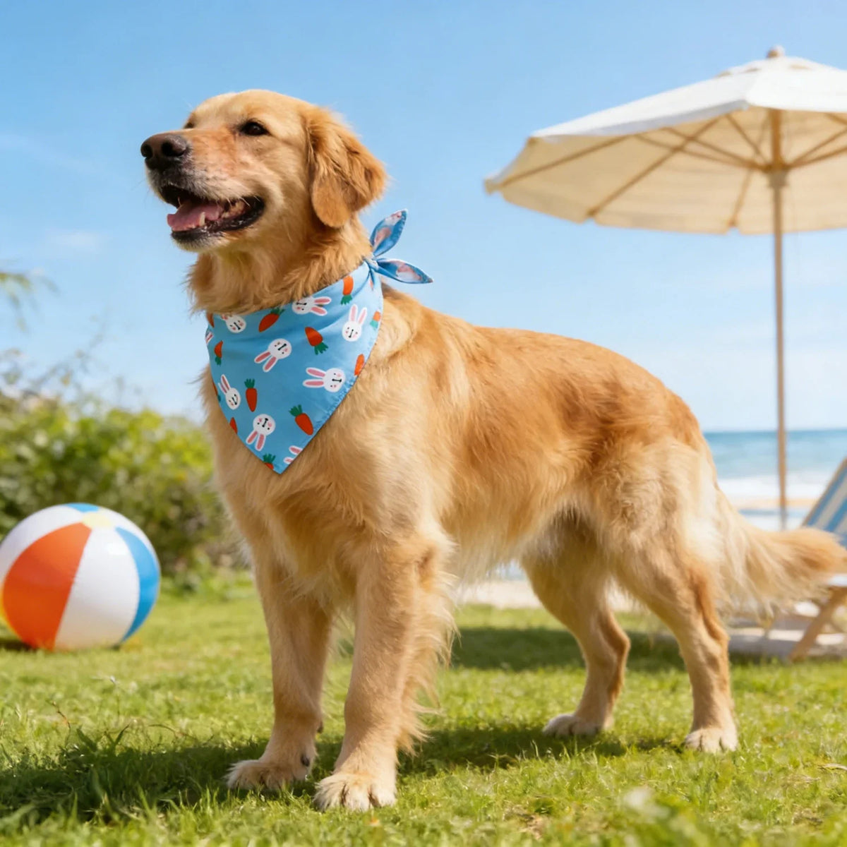 Washable Fruit Floral Dog Bandana Soft Adjustable Pet Scarf