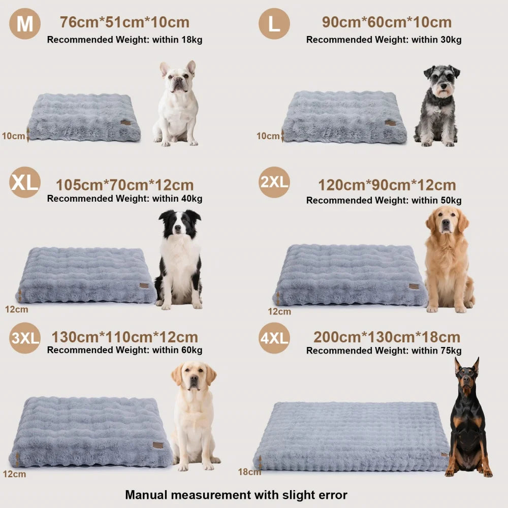 Borwart Ultra Plush Washable Dog Crate Bed With Removable Cover