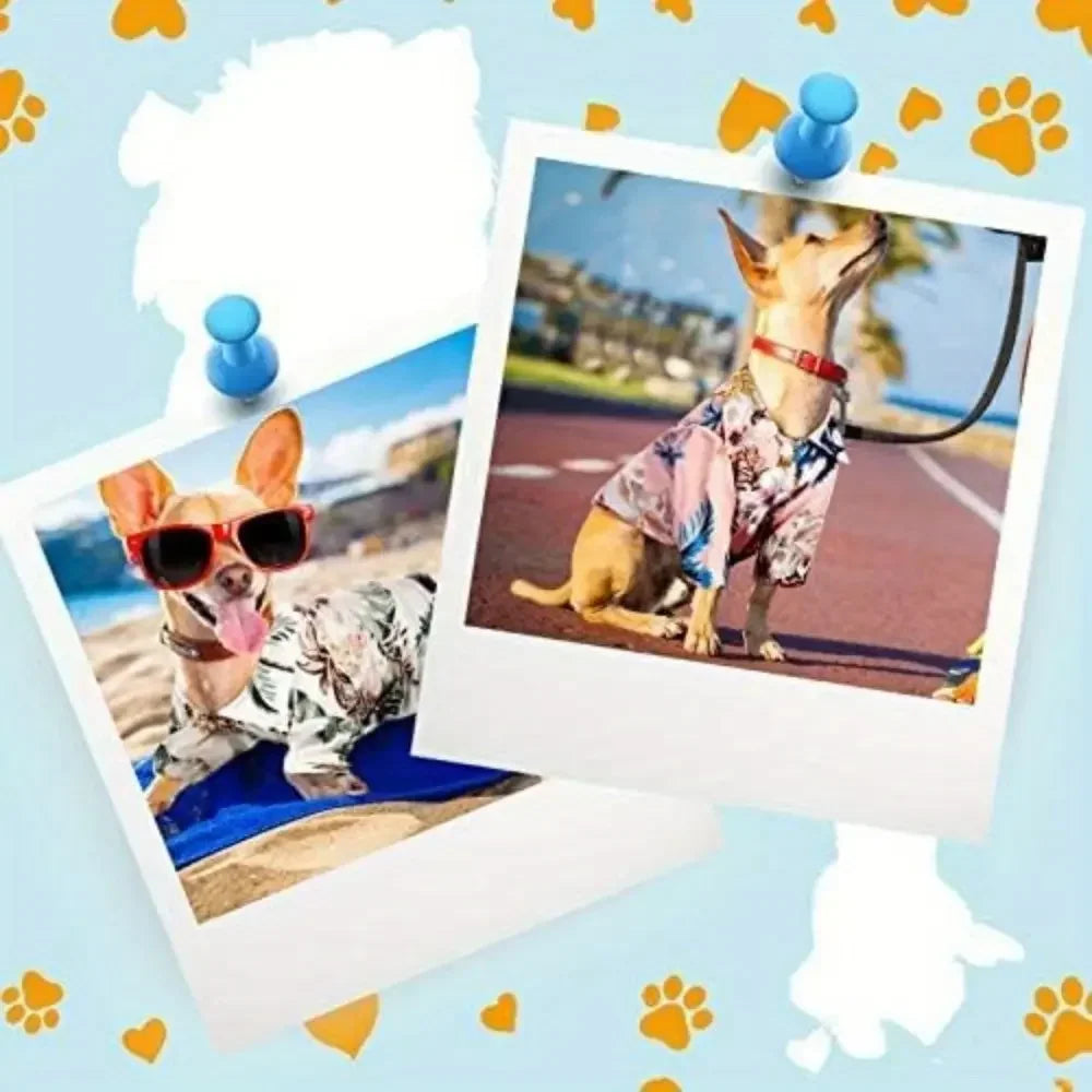 Pet Hawaiian Shirts Set Breathable Dog And Cat Apparel