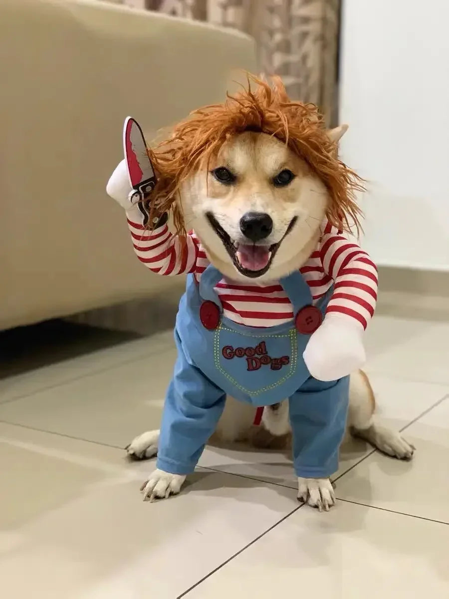 Holapet Halloween Chucky Pet Costume For Dogs And Cats