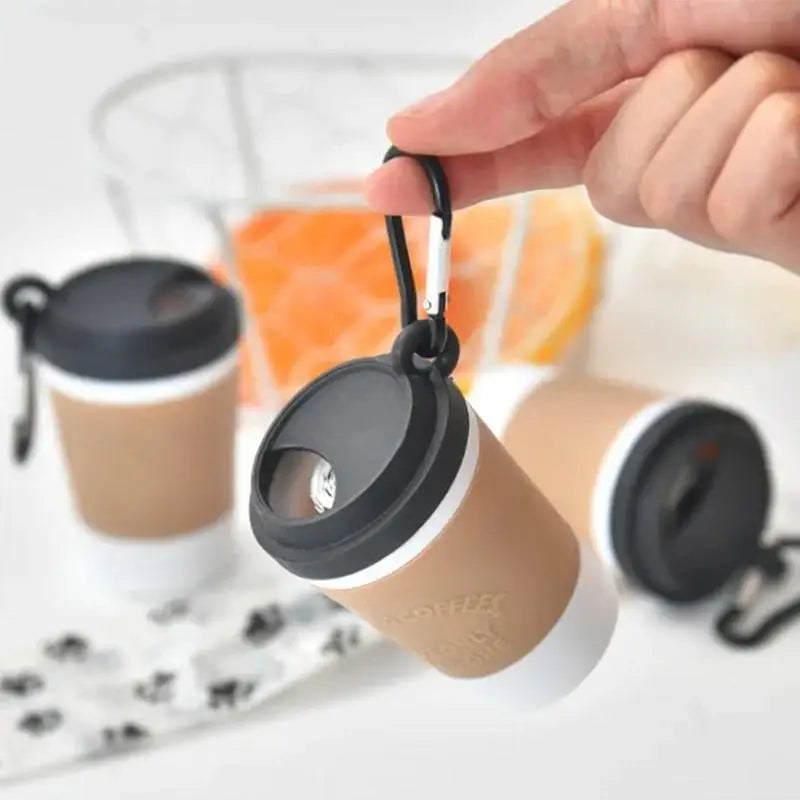 Portable Coffee Cup Shaped Pet Waste Bag Dispenser Dog Walking