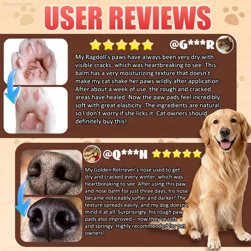 Organic Lick Safe Paw Repair Cream For Dry Pet Paws