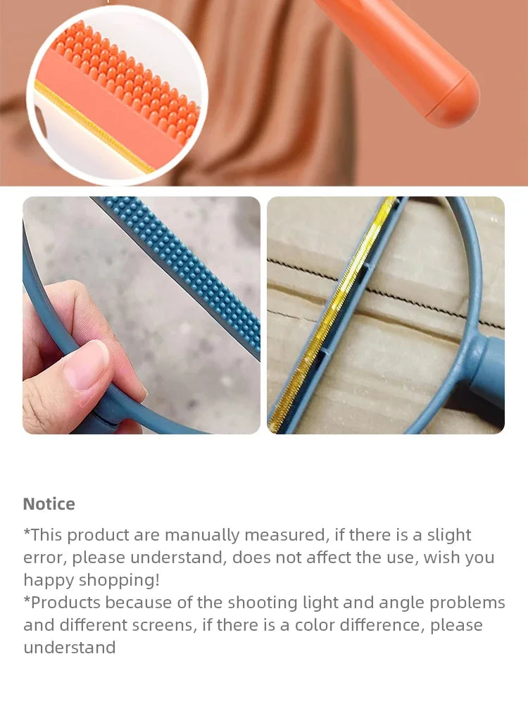 Portable Double Sided Clothes Lint Roller For Pet Hair Removal