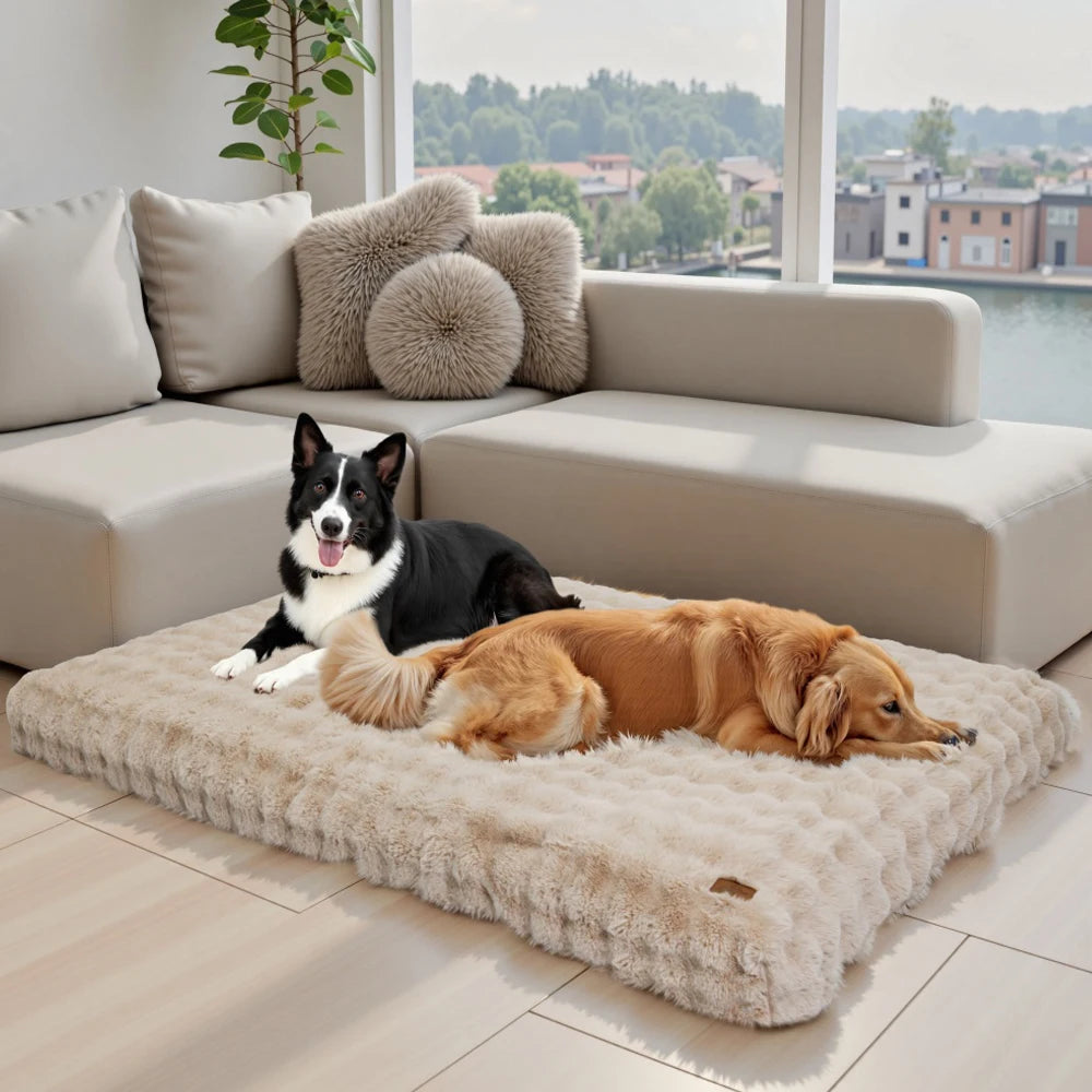 Borwart Ultra Plush Washable Dog Crate Bed With Removable Cover