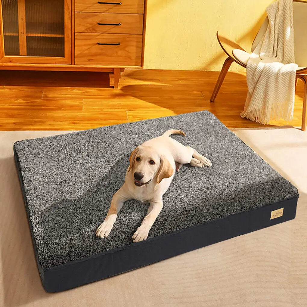 Orthopedic Memory Foam Dog Bed With Waterproof Washable Cotton Cover