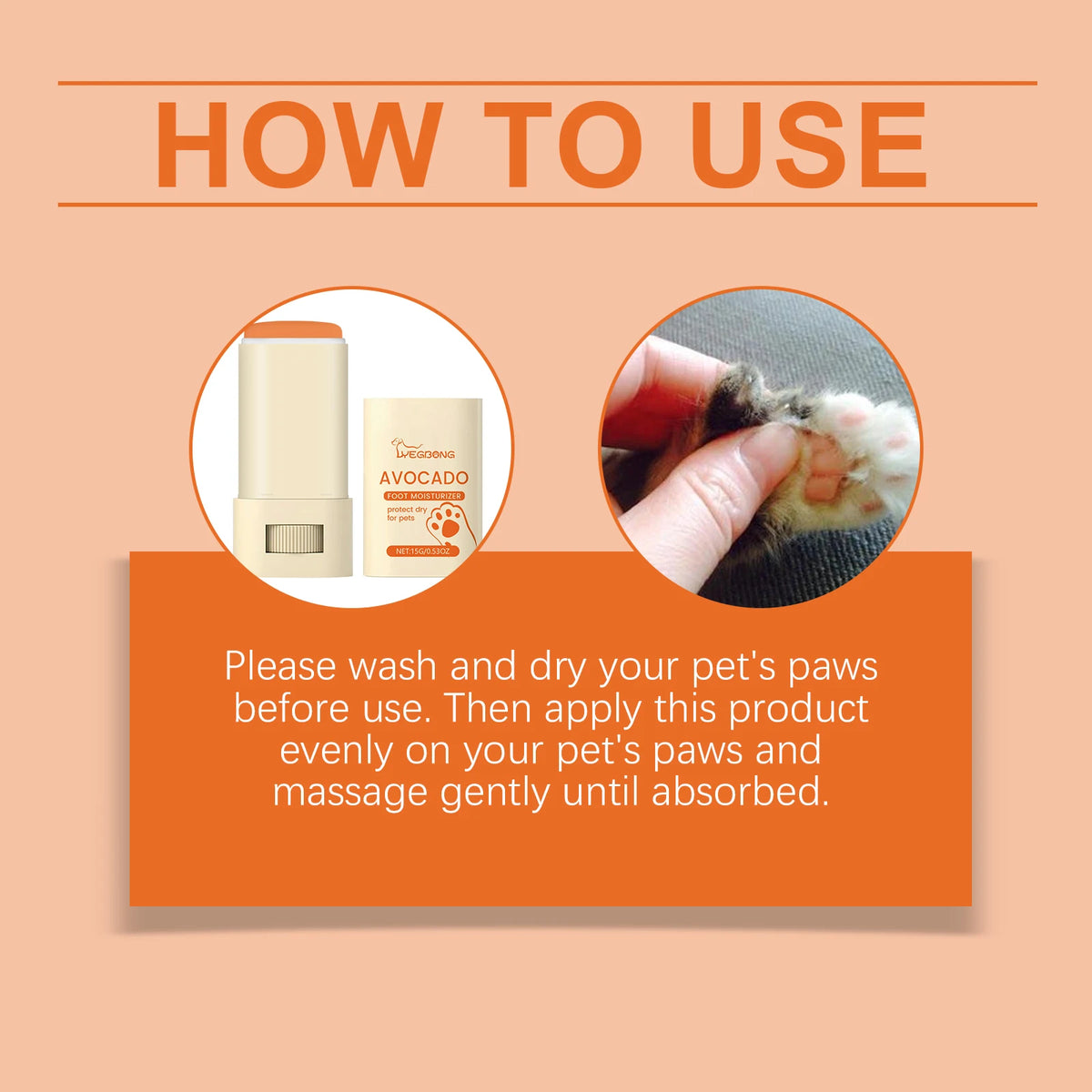 Yegbong Avocado Oil Deep Moisturizing Pet Paw Balm