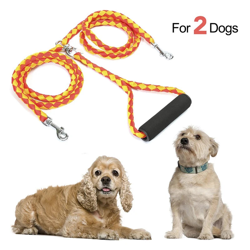 Benepaw Dual Dog Leash No Tangle Coupler With Padded Handle