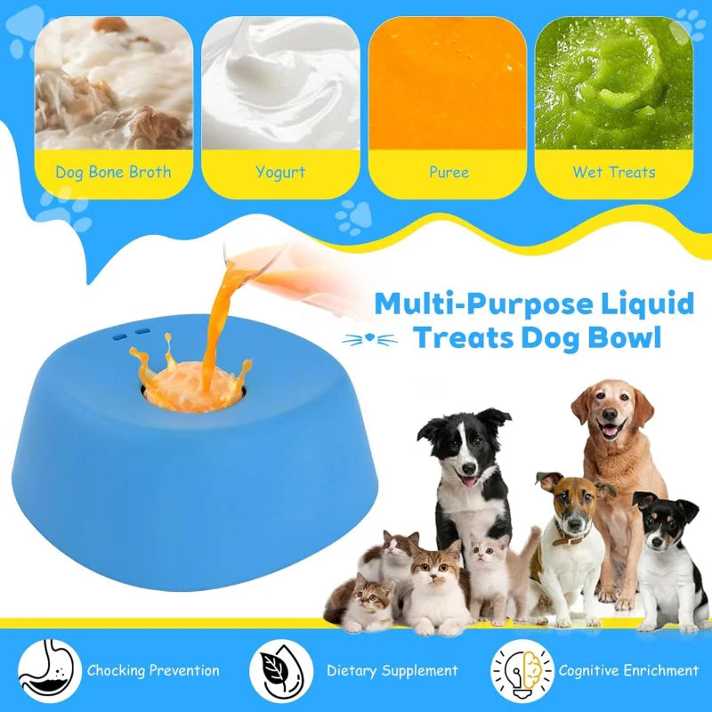 Slow Feeder Dog Bowl Prevents Choking With Non Slip Base