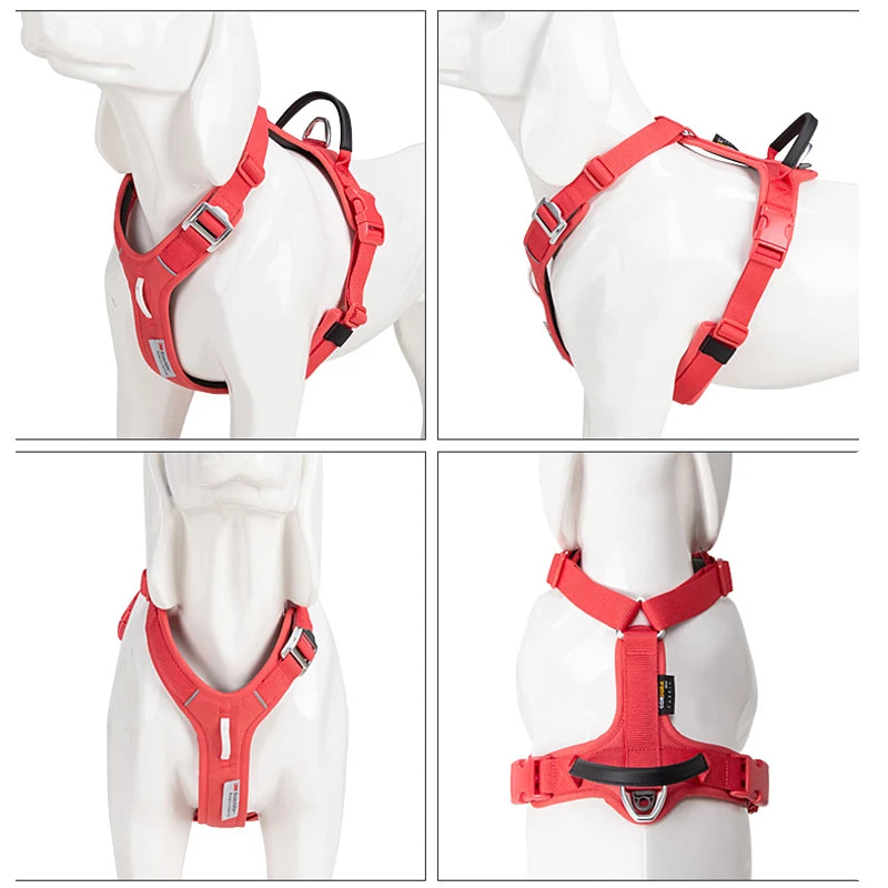Small Combination Adjustable No Pull Nylon Reflective Dog Harness