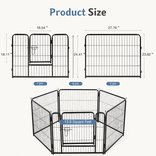 JHK Foldable Metal Dog Playpen For Indoor And Outdoor Use