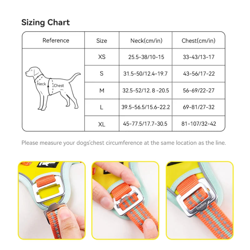 Truelove Reflective No Pull Dog Harness for Training and Walking