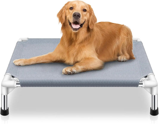 Elevated Cooling Dog Bed Breathable Non Slip Pet Cot