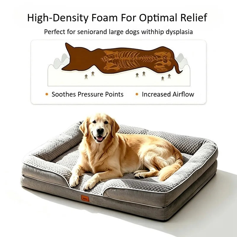 Orthopedic Memory Foam Dog Sofa Bed With Waterproof Washable Cover