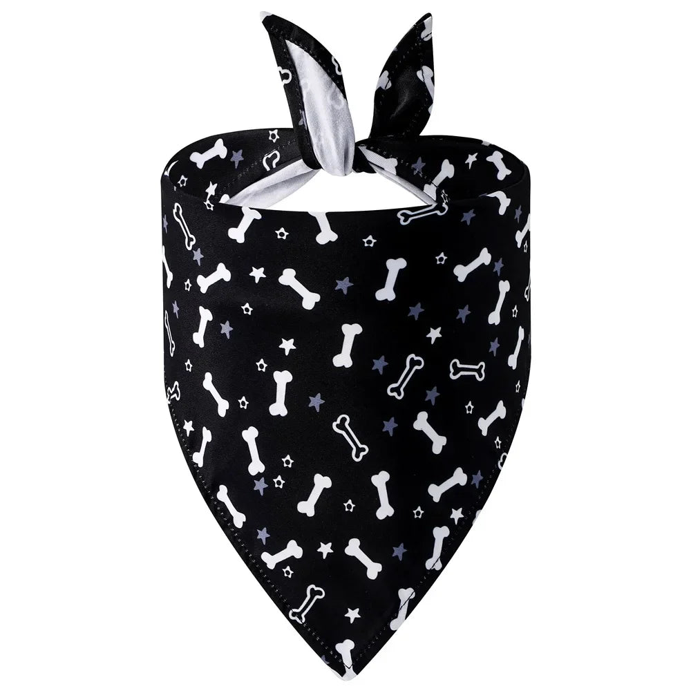 Washable Fruit Floral Dog Bandana Soft Adjustable Pet Scarf