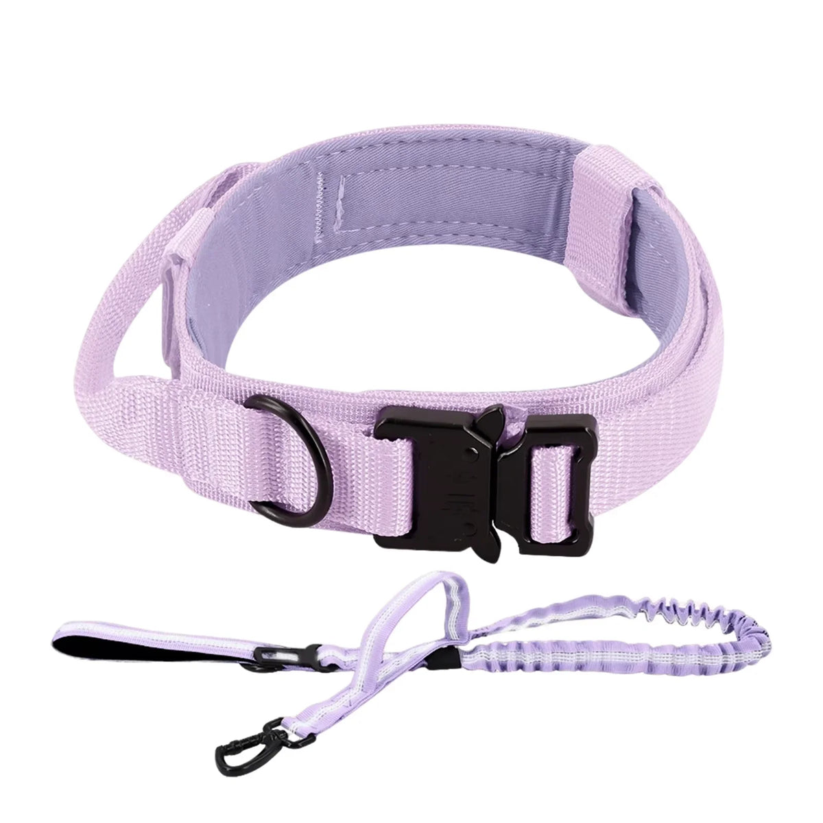 PetraVel Adjustable Tactical Dog Collar And Nylon Leash Set