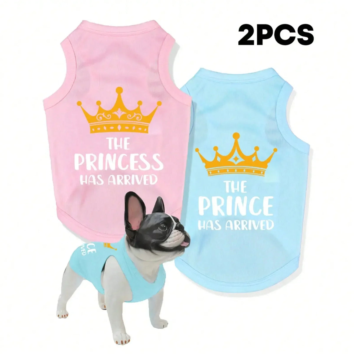 Pet Prince Princess Vest Set Breathable Dog And Cat Apparel