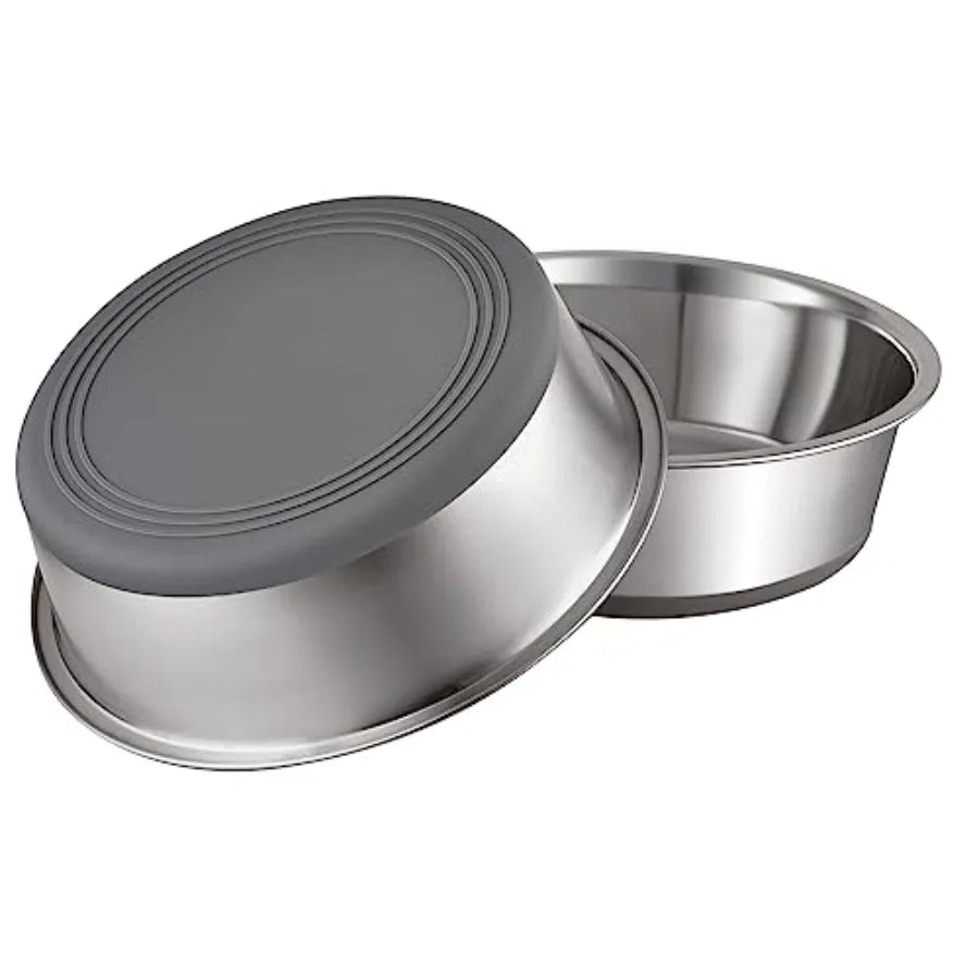 Nonslip Stainless Steel Dog And Cat Bowls With Silicone Base