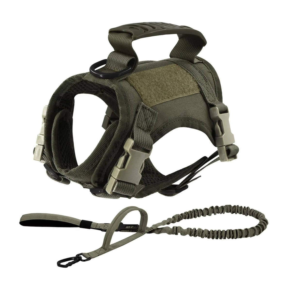 PetraVel Tactical Dog Harness Leash Set With Quick Release Buckle