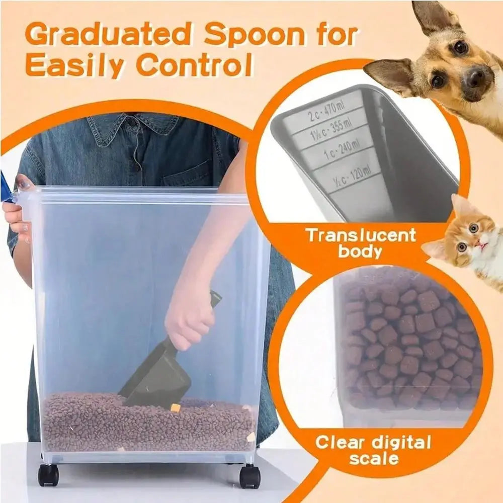 Airtight Stackable Pet Food And Treat Storage Container Set
