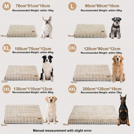 Borwart Ultra Plush Washable Dog Crate Bed With Removable Cover