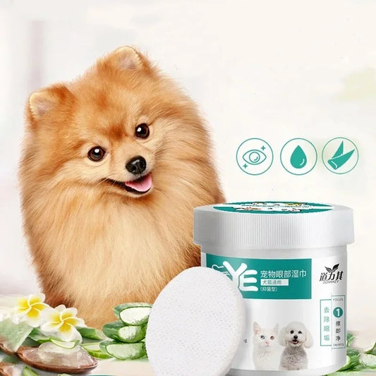 Gentle Non Foaming Pet Eye Wipes For Dogs And Cats