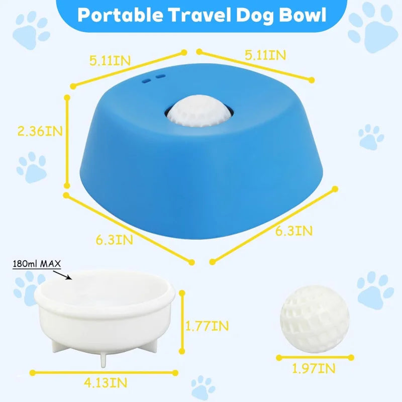 Slow Feeder Dog Bowl Prevents Choking With Non Slip Base