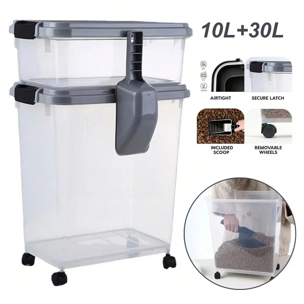 Airtight Stackable Pet Food And Treat Storage Container Set
