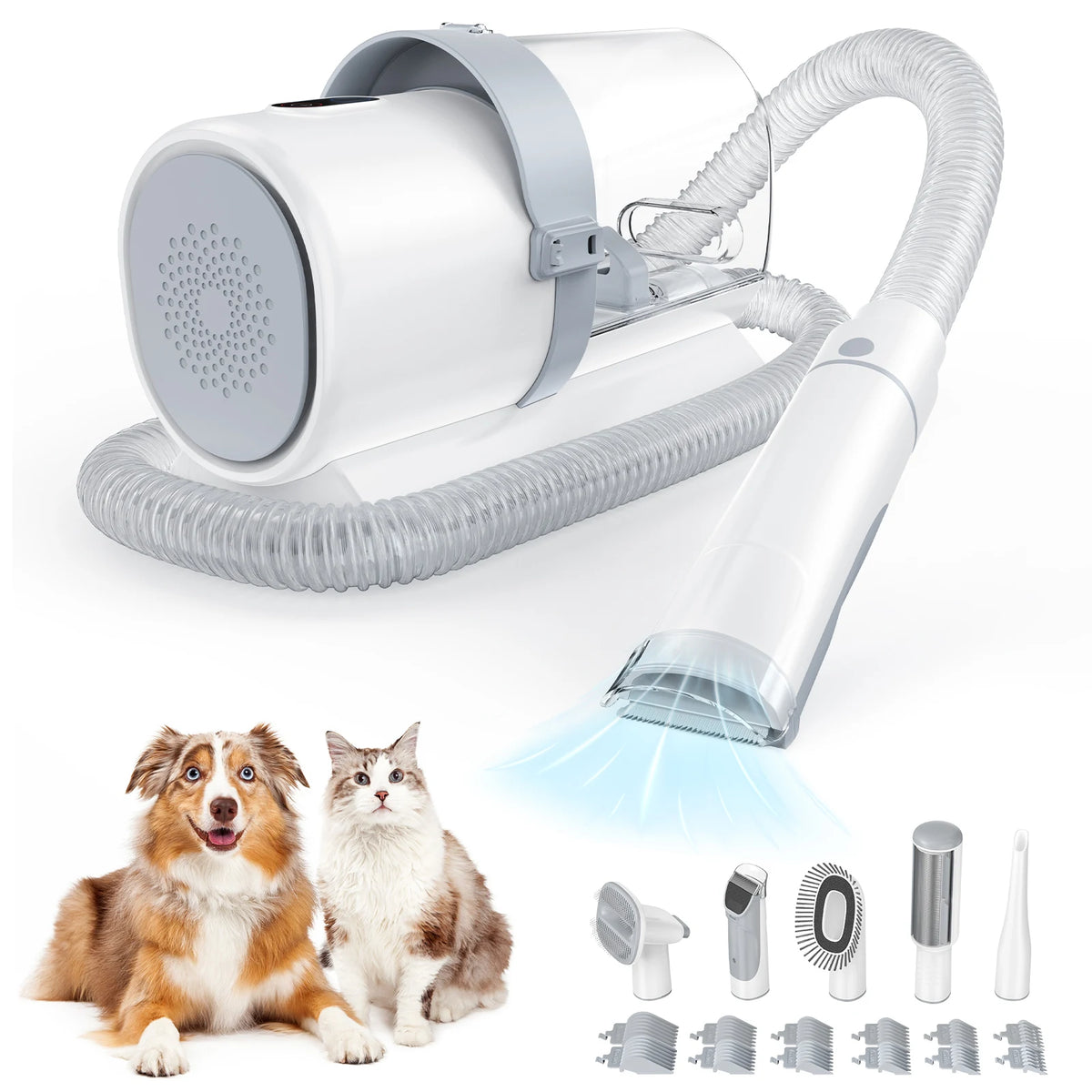 JHK Professional Cordless Pet Grooming Vacuum Kit Clipper Tools
