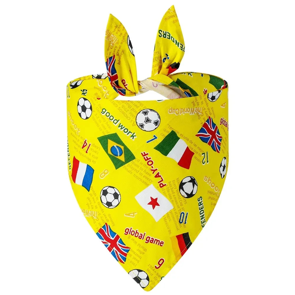 Washable Fruit Floral Dog Bandana Soft Adjustable Pet Scarf